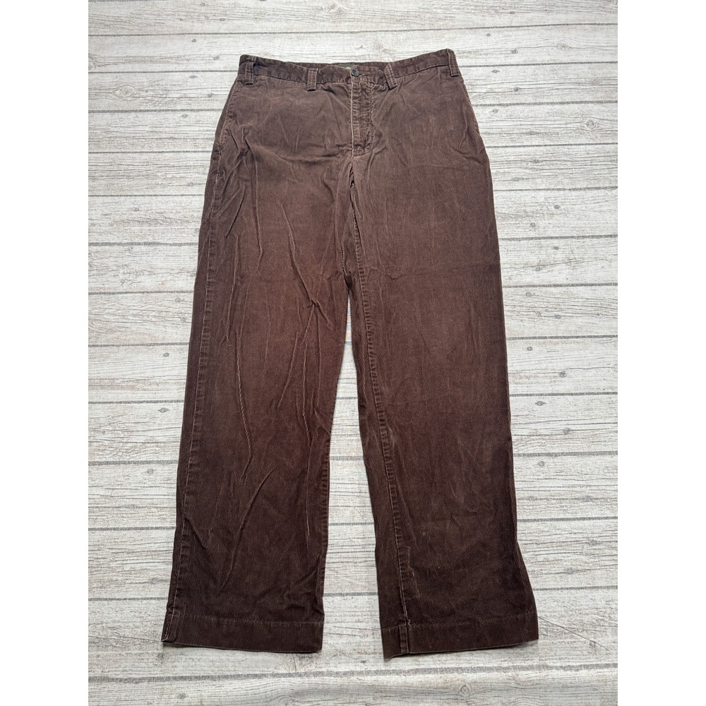 Eddie Bauer Pants Men's 36x32 Brown Corduroy Classic Fit Straight Leg Trousers